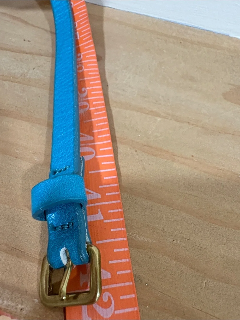 J. Crew Turquoise Leather Slim Belt